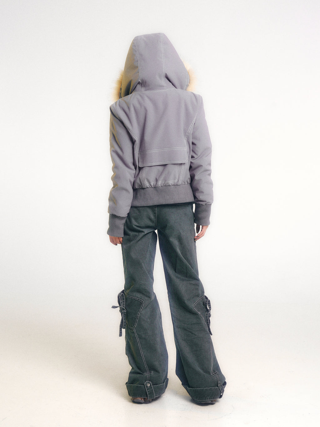 Low-Rise Strappy Wide-Leg Trousers (Adjustable Length)