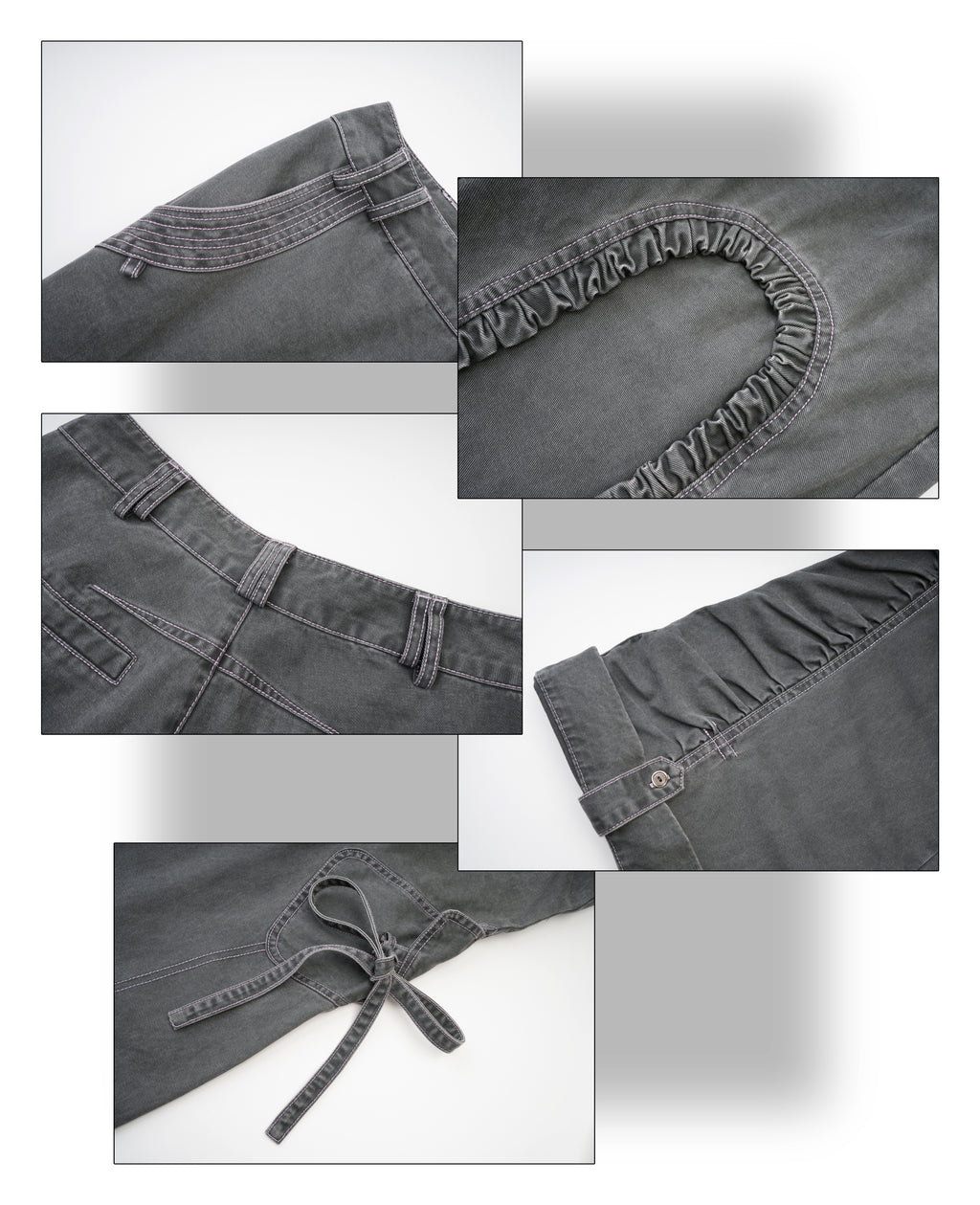 Low-Rise Strappy Wide-Leg Trousers (Adjustable Length)